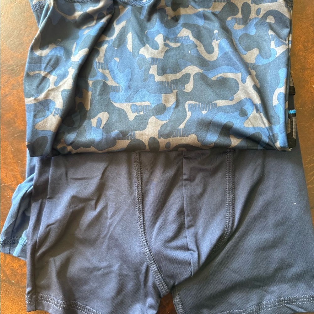 PUMA Boy’s Blue, & Blue Camo Boxer Briefs Sz Small 3 Pack - Picture 5 of 7